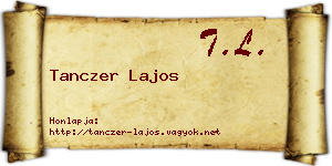 Tanczer Lajos névjegykártya